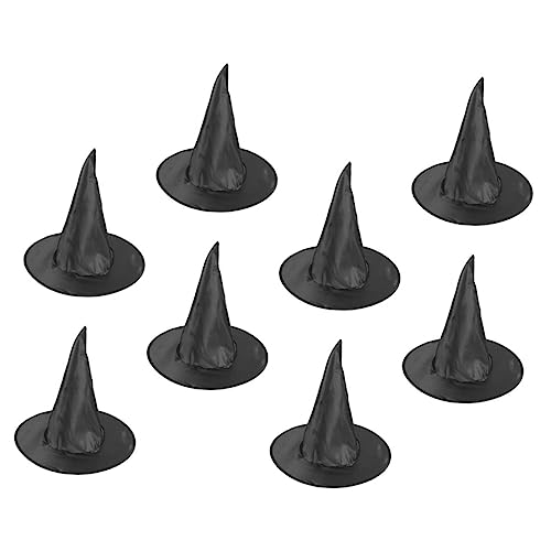 ibasenice 8St Zaubererhut Halloween -Party -Dekorationen Kappe Halloween- Party-Hexenhut the hallow halloween mitgebsel Halloween-Accessoires Halloween-Hutverzierung Stoff Black von ibasenice