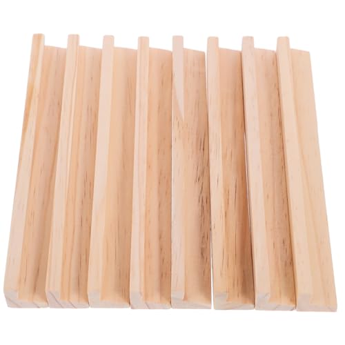 ibasenice 8Stücke Holz Domino Halter Multifunktions Domino Tabletts DIY Bastelzubehör für Spiele Stabile Basis für Spielkarten und Kreative Dekoration von ibasenice