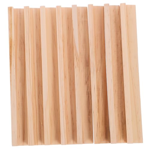 ibasenice 8Stücke Teiliges Holz Domino Tablett Multifunktionale Halterung für Domino und Alphabet Karten für DIY Projekte Stabil und für Kreative Bastelarbeiten von ibasenice