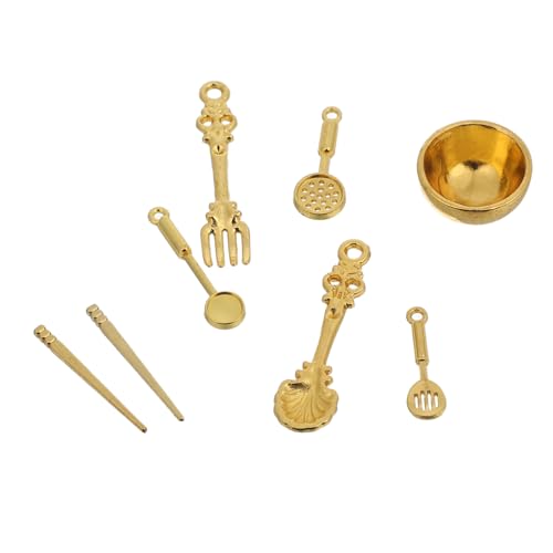 ibasenice 8Stücke Teiliges Küchenset aus Metall für Puppenhäuser Geschirrset mit Schüsseln Essstäbchen Gabeln und Löffeln für Authentische Essensszenen und Rollenspiele ibasenice 8Stücke Teiliges Küchenset aus Metall für Puppenhäuser Geschirrset mit Schüsseln Essstäbchen Gabeln und Löffeln für Authentische Essensszenen und Rollenspiele von ibasenice