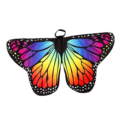 ibasenice 8St Schmetterlingsschal Regenbogenflügel Kleid für Mädchen Mädchen-Outfits Kleider deko Schmetterlingsflügelumhang Festival-Party-Kostüm Cosplay schmücken Requisiten Kind Mantel von ibasenice