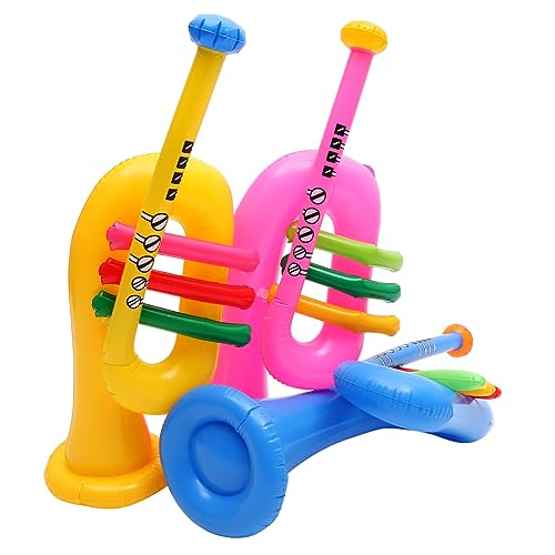 ibasenice 9 STK Aufblasbares Musikinstrument Kinderspielzeug Banjo Bühnen-Requisiten Luftballons mit Musikinstrumenten Spielzeuge Gitarren tragbares Inflationsinstrument Hip Hop von ibasenice