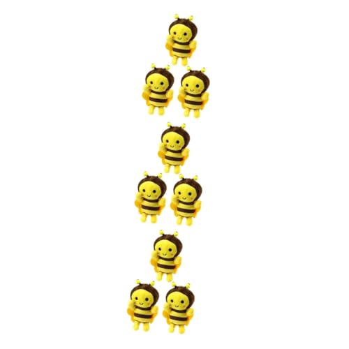 ibasenice 9 STK Kleiner Bienenanhänger Plüschfigurenspielzeug Die Biene Spielzeuge Plüsch-anhänger Plüschbienenanhänger Ausgestopfte Biene Schmücken Pp Baumwolle Schlüsselanhänger Niedlich von ibasenice