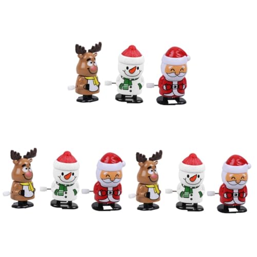 ibasenice 9 STK Modellspielzeug Zum Aufziehen Weihnachts-actionfigur Weihnachten Tanzendes Roboterspielzeug Hirsch-Rentier-Statue Weihnachtsaufziehspielzeug Kopf Spielzeug Uhrwerk Spielzeug von ibasenice