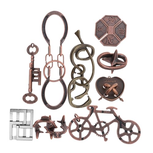ibasenice 9 Stücke Metall Gehirn Teaser Puzzles Für Erwachsene Gehirn Teaser Puzzles Set Für Erwachsene von ibasenice