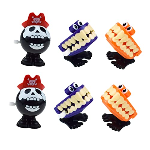 ibasenice 9 Stück Springspielzeug Mit Piratenhaarkette Springspielzeug Für Halloween Kleinkinder Springspielzeug Halloween Cartoon Laufspielzeug Halloween Cartoon Springspielzeug von ibasenice