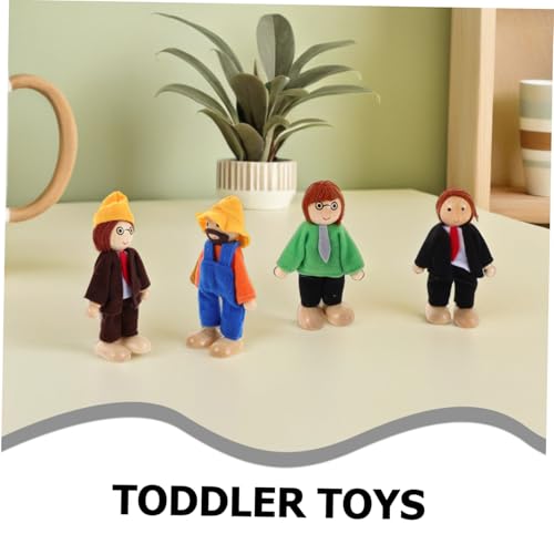ibasenice 9 Stück Teiliges Holzfiguren-Set mit Biegsamen Mini-Menschen Bewegliche Gelenke Pädagogische Rollenspiel-Figuren für Kleinkinder Fördert Fantasie und Soziales Lernen im Puppenhaus ibasenice 9 Stück Teiliges Holzfiguren-Set mit Biegsamen Mini-Menschen Bewegliche Gelenke Pädagogische Rollenspiel-Figuren für Kleinkinder Fördert Fantasie und Soziales Lernen im Puppenhaus von ibasenice