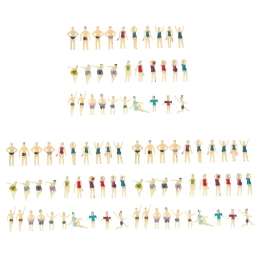 ibasenice 90 STK Charakterpuppenmodell Miniaturmenschen Für Mini-Menschen-Figuren Architekturmodell Menschen Modellbahn Menschen Figuren Mini Menschliche Figur Strand PVC Modellmaterial von ibasenice