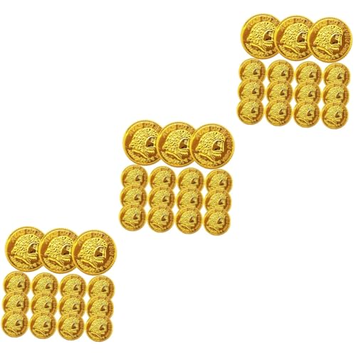 ibasenice 900 STK Spielzeugmünzen Aus Kunststoff Kidcraft-spielset Vorgeben Spielgeld Spielzeug Make-up-Accessoires Spielzeug in Großen Mengen Piratenschatz Metall China Gold Plastik Kind von ibasenice