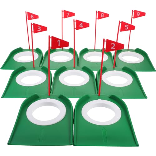 ibasenice 9st Golfputter Golfausrüstung Golfkartenspiel Tasse Setzen Reinigung Der Golf-wasserbürste Golfball-Retriever Golfsimulator Golf-trainingsmatte Golf-Putting-Matte Golfclubs Abs Rot von ibasenice