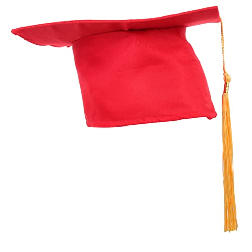 ibasenice Abiturmütze Gunst Der Abschlussfeier Abschlusskappen Basteln Abschlusskleid Mütze Männer Abschlussquaste Individuelle Mütze Abschlusshüte Basteln Weiße Abschlusskappe Rot Polyester von ibasenice