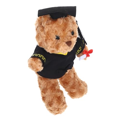 ibasenice Abschlussbärenpuppe Little Bear der kleine bär spieluhr bär zum abschluss Graduationsgeschenk Ausgestopfter Plüsch-Abschlussbär Cartoon-Bär Party-Abschlussbär PP Baumwolle von ibasenice
