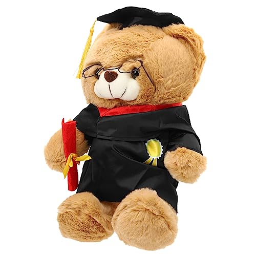 ibasenice Abschlussbärenpuppe bücherregal Dekoration buchregal Dekoration weihnacjtsgeschenke car Decoration weinachtsgeschenke Abschlussbär- kleine Bärenpuppe PP Baumwolle von ibasenice