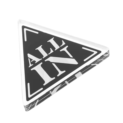 ibasenice Acryl Dealer Button Dreieck Doppelter Layer Poker Spielchip Professionelles Zubehör für Pokerabende und Gesellschaftsspiele Langlebiges Incentive Token für Fortgeschrittene Spieler von ibasenice