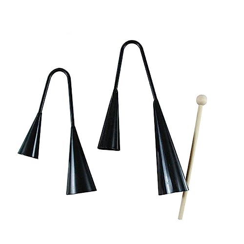 ibasenice Agogo Glocken Instrument Für Traditionelles Musikinstrument Mit Langlebig Und Tragbar Für Frühe Musikalische Schwarz Für Kleine Hände von ibasenice