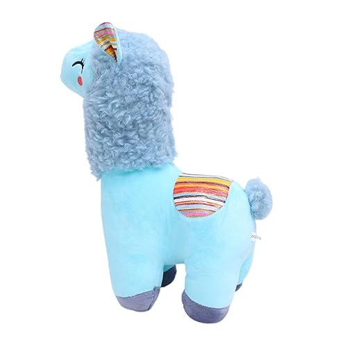ibasenice Alpaka-plüschtier Tierspielzeug Puppen Für Mädchen Alpaka Plüschpuppe Cartoon-alpaka- Stofftierpuppe Alpaka -Puppe Gefüllte Alpaka-Puppe Blue Baumwolle von ibasenice