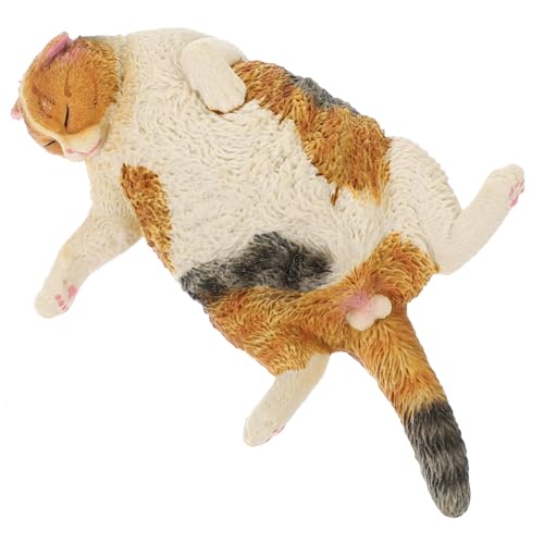ibasenice Animal Figures Cutie Cats Room Decor verkleidung ziernieten Katzenfiguren Katze Plüsch Smoking Katze Kätzchenspielzeug Katzenpuppe kleine Katzenfigur kleine Katze schmücken Plastik von ibasenice