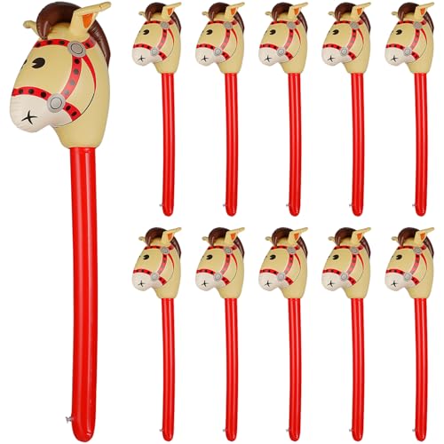 ibasenice Aufblasbare Pferdekopf Cheersticks Interaktive Sport Und Party Requisiten Für PVC Cheersticks Für Spiele Und Aufführungen von ibasenice