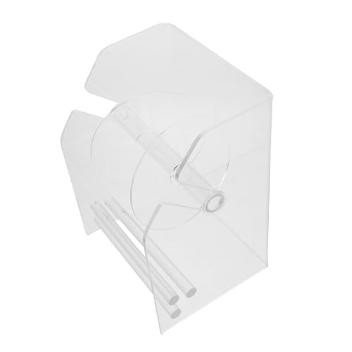 ibasenice Aufkleberspender Aufkleberhalter Einstellbarer Etiketthalterständer Desktop-etikettenspender Kleber Beschriftungen Spender Verstellbarer Etikettenspender Transparent Acryl von ibasenice