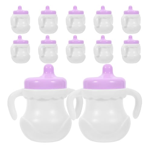 ibasenice Babypuppenflasche 12 Stück Spielzeugmilch-Stillflasche Mit Schnuller Babyflasche Für Babypuppenzubehör Miniatur-Spielflaschen Rollenspiel-Fütterungsspielzeug von ibasenice