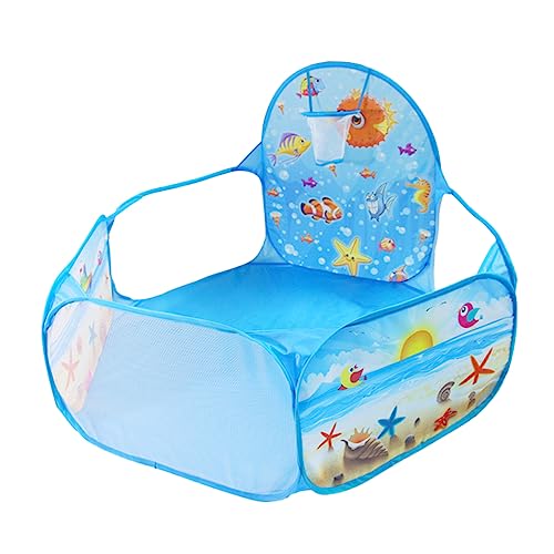 ibasenice -Ball-Pool Zelt Gruben Spielzaun Für -Ball-Spiel-Pool Krabbellaufstall Für Babys Bällebad Blue Polyestergewebe; Maschengewebe; Bügeleisen von ibasenice