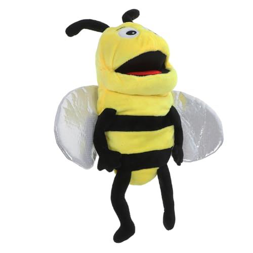 ibasenice Biene Handpuppe Rollenspiel Handpuppe Emuliertes Tierspielzeug Tierhandpuppe Handspielzeug Tierisches Plüschtier Frühpädagogisches Cartoon-puppenspielzeug Pp Baumwolle von ibasenice