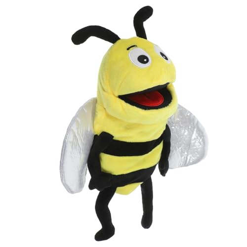 ibasenice Biene Handpuppe emuliertes Tierspielzeug Frühpädagogisches Tierhandpuppe Rollenspiel Handpuppe Interaktives Eltern-Kind- Puppen Lernspielzeug PP Baumwolle von ibasenice