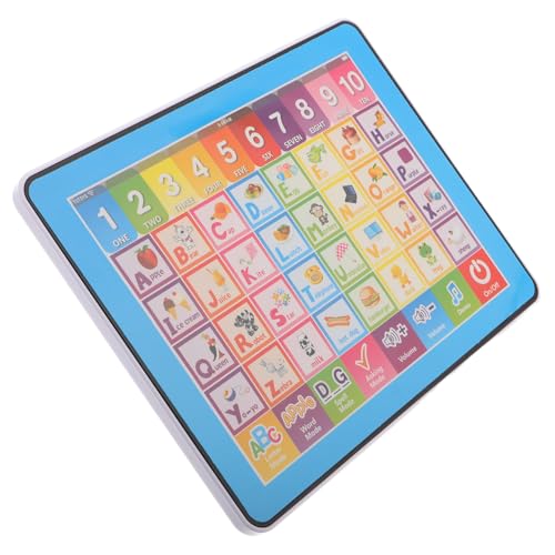 ibasenice Bildungslernmaschine für Tafel Lernen Lernspielzeug für die frühe Bildung Cartoon Kinderspielzeug Kinderzubehör Haushaltsspielzeug für Tablet- Plastik Blau von ibasenice
