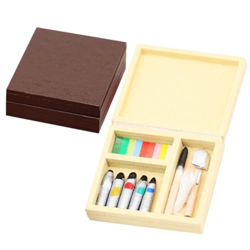 ibasenice Box Mit 2 Sätzen Mini-Hausmalwerkzeug für kinderspielzeug Miniaturzubehör für handyhulle Anlage gefälscht Miniaturfarbe Miniaturspielzeug. Holz ibasenice Box Mit 2 Sätzen Mini-Hausmalwerkzeug für kinderspielzeug Miniaturzubehör für handyhulle Anlage gefälscht Miniaturfarbe Miniaturspielzeug. Holz von ibasenice