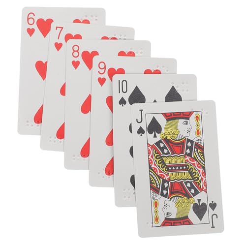ibasenice Braille-pokerkarten für Blinde Erwachsene Jungen und Mädchen Spiele mit Großer Schrift Karten für Senioren Braille-lernspielzeug von ibasenice