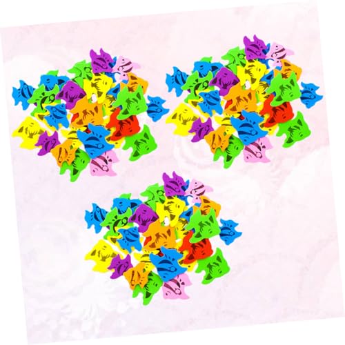 ibasenice Bunte Fischform Eva Schwamm Aufkleber Selbstklebend DIY Bastelset Sicheres Material Für Schulprojekte Scrapbooking und Dekoration von ibasenice
