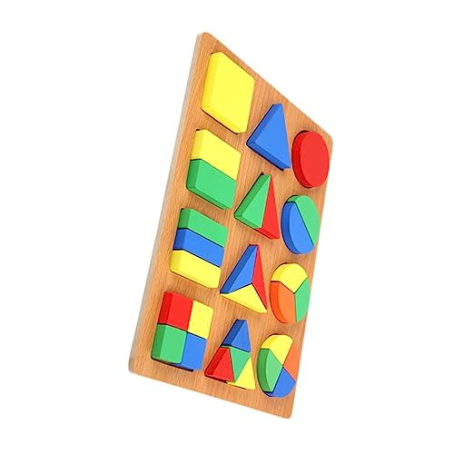 ibasenice Buntes Holz Puzzle mit Geometrischen Formen Montessori Lernspielzeug für Kleinkinder Fördert Form und Farberkennung Motorische Fähigkeiten Kreatives DIY Spiel ibasenice Buntes Holz Puzzle mit Geometrischen Formen Montessori Lernspielzeug für Kleinkinder Fördert Form und Farberkennung Motorische Fähigkeiten Kreatives DIY Spiel von ibasenice