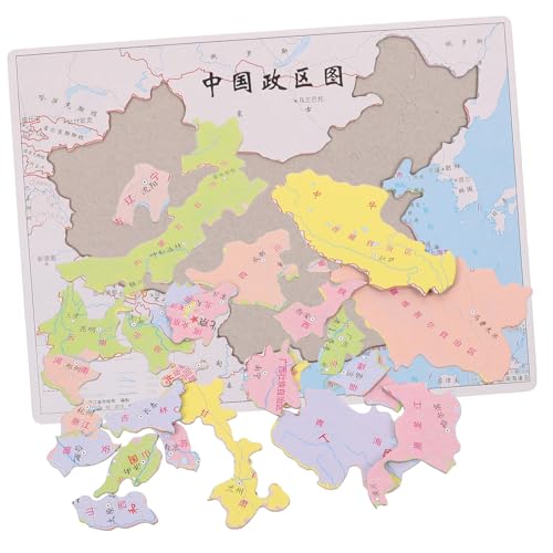 ibasenice China Kartenspiel Puzzle Politische Regionen Lernspielzeug Interaktives zur Geografieförderung und Kulturentdeckung von ibasenice