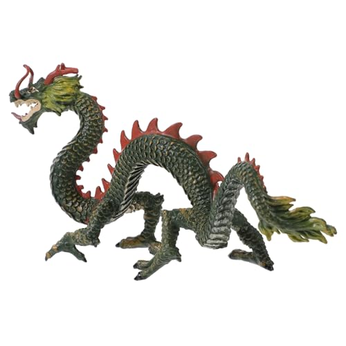 ibasenice Chinesisches Drachenmodell Jahr der Drachenstatue Amulett Drachenskulptur playmobile Drachen drachenfiguren Spielzeuge Modelle Stehendes Drachenornament lebendiges Drachenornament von ibasenice