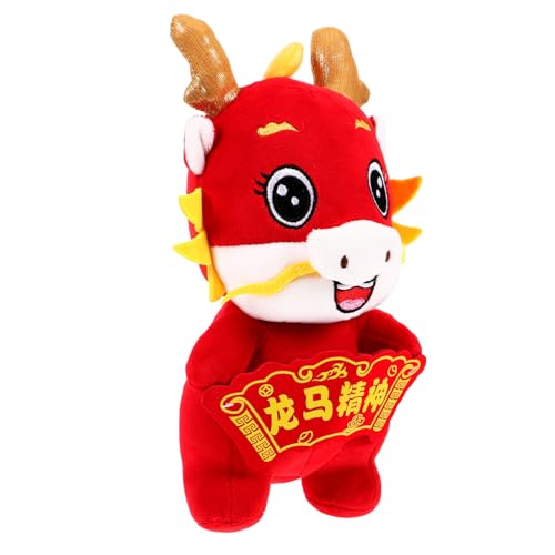 ibasenice Chinesisches Neujahrs Plüschtier Drache Kuscheliges Stofftier Maskottchen Glücksbringer für Plüsch Dekoratives Drachen für Neujahrsfest von ibasenice
