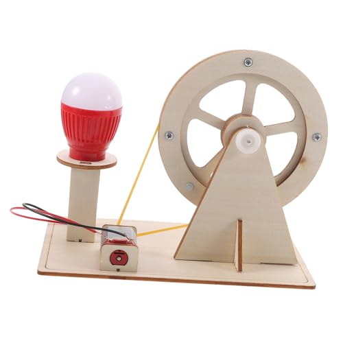 ibasenice Holzspielzeug Für Kinder Generator Mit Handkurbel Elektrizitätsbausatz Wissenschaftsbausatz von ibasenice