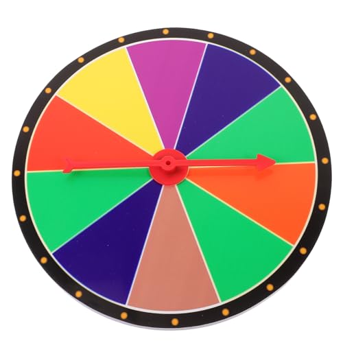 ibasenice DIY Party Preisrad aus Langlebigem Leichtes Spiel Drehbrett für Karneval Messe und Festaktivitäten Individuell Gestaltbar Rot mit Zeigern Wandhängend von ibasenice