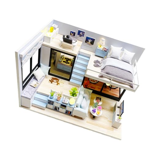 ibasenice DIY Puppenhaus Puzzle Kleines Haus Modell Bausatz für Mädchen Miniatur Möbel Fördert Kreativität und Motorische Fähigkeiten Familien Bastelspielzeug ibasenice DIY Puppenhaus Puzzle Kleines Haus Modell Bausatz für Mädchen Miniatur Möbel Fördert Kreativität und Motorische Fähigkeiten Familien Bastelspielzeug von ibasenice