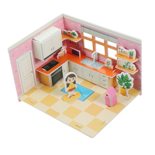 ibasenice DIY Puzzle Küchenmodell Cartoonstil Kinderfreundliches Bastelset Glatte Oberfläche Dekoratives Küchenmodell für Schreibtisch und Fensterbankgestaltung ibasenice DIY Puzzle Küchenmodell Cartoonstil Kinderfreundliches Bastelset Glatte Oberfläche Dekoratives Küchenmodell für Schreibtisch und Fensterbankgestaltung von ibasenice