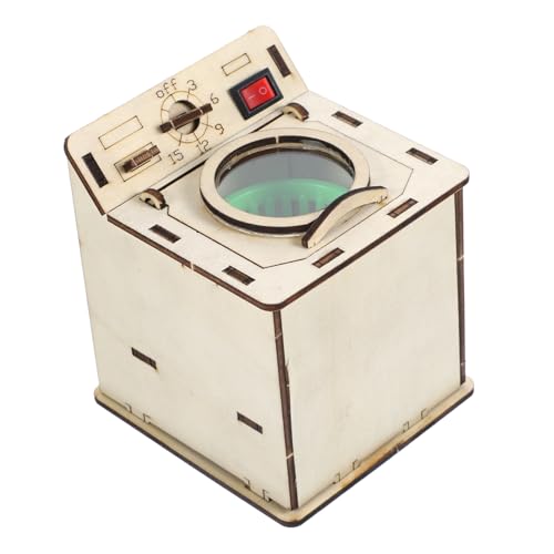 ibasenice DIY Waschmaschine Bausatz aus Holz Wissenschaftliches Experiment für Vorschulkinder Sicher Leicht und Pädagogisch Fördert Kreatives Denken und Motorische Fähigkeiten von ibasenice