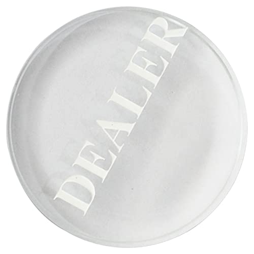 ibasenice Dealer-Poker Knopf Automatisch Pokerspiel Karte Münze Chiphalter Poker-Dealer-Puck-Taste Poker-Button Slot Händler Kleiner Dealer-Button Spiele Dealer-Chips Transparent Kristall von ibasenice