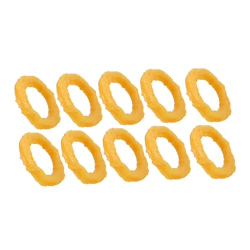 ibasenice Deko 10St Simulierter Tintenfischring Spielzeug spaß Anzeige von Lebensmittelproben künstlich frittierte Tintenfischringe Modelle künstliche Lebensmittel gefälschtes Essen PVC von ibasenice