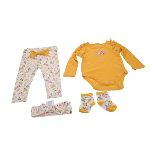 ibasenice Doll Clothes Set aus Baumwolle Realistisches Langarm-Outfit mit Hose Socken und Kopfbedeckung Weiche Reborn Puppenkleidung für Rollenspiele von ibasenice