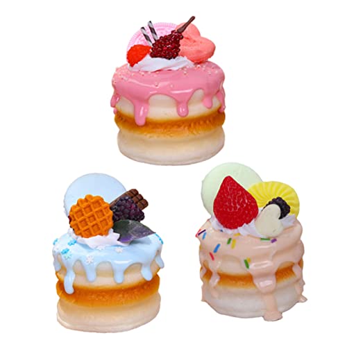 ibasenice Künstliche Kuchenmodelle 3er-Set Realistische Lebensmittelanzeige Gefälschte Desserts Kuchensimulation Heimküchendekor Foto-Requisite Unterricht ibasenice Künstliche Kuchenmodelle 3er-Set Realistische Lebensmittelanzeige Gefälschte Desserts Kuchensimulation Heimküchendekor Foto-Requisite Unterricht von ibasenice