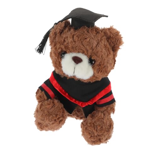 ibasenice Dr. Bärenpuppe Abschluss Bär Kleine Bärenpuppe Graduierung Plüsch Bärenpuppe Abschluss Stofftiere Plüschbärenspielzeug Abschlussbär Vorhanden Pp Baumwolle von ibasenice