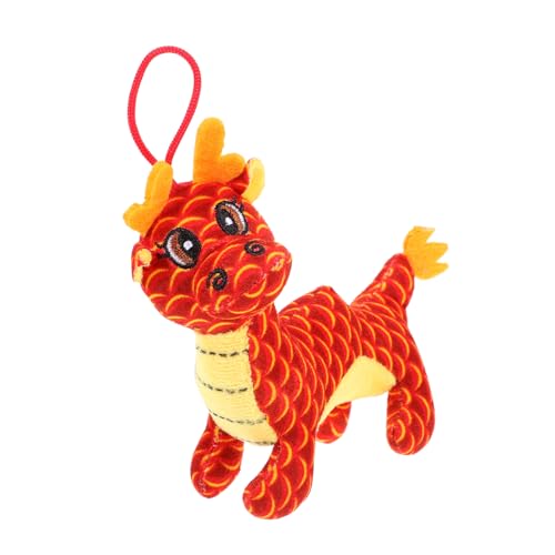 ibasenice Drachenpuppe Kuscheltier Drache Chinesisches Neujahrspuppenspielzeug Drache Gefülltes Puppenspielzeug Drache Stoffpuppe Drachen-kuscheltiere Drache Stofftier Rot Plüsch von ibasenice