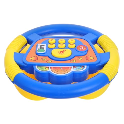 ibasenice Drehbares Lenkradspielzeug mit Licht und Musik Interaktives Rennwagen Controller für Geeignet für Kinderwagenbefestigung Fördert Spielerisches Lernen und Fantasie bei Jungen und von ibasenice