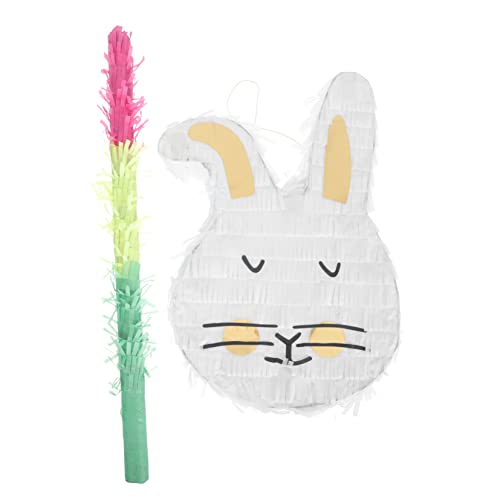 ibasenice Easter Party Papier Hase Piñata mit Ergonomischem Faltbare Osterhasen Dekoration für Kindergeburtstag Geschenkidee und Sparender Partyspaß von ibasenice
