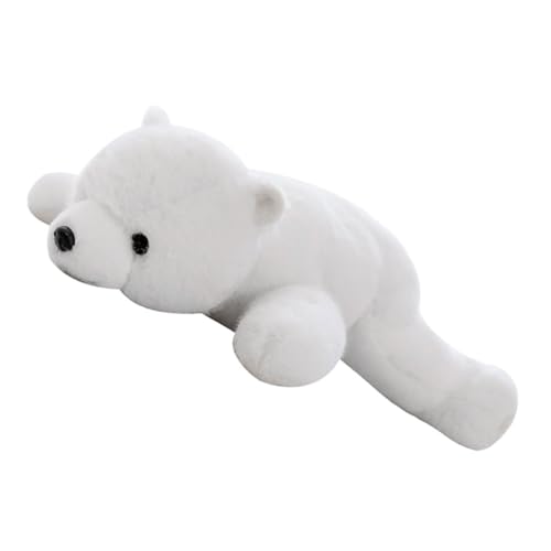 ibasenice Eisbärpuppe Bärenkissen Tiere Puppe Dekorativer Überwurf Hochzeitssouvenirs Bär Weiches Kissen Plüschbär Riesiger Ausgestopfter Bär Kuscheltier Süßes Stofftier Weiß Kurzer Plüsch von ibasenice