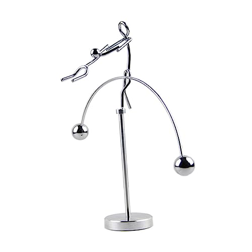 ibasenice Eisenmann balancieren schwebend Gyroskop einfache Einrichtung Spiele Living Room Decoration wohnzimmerdeko Gleichgewichtsspielzeug aus Metall Paarstatue Aluminium Silver von ibasenice